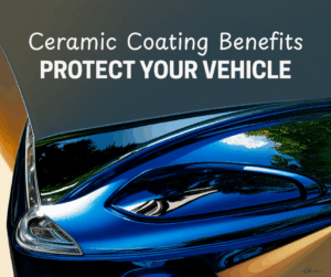 Ceramic Coating Advertisement - Blue Car Graphic